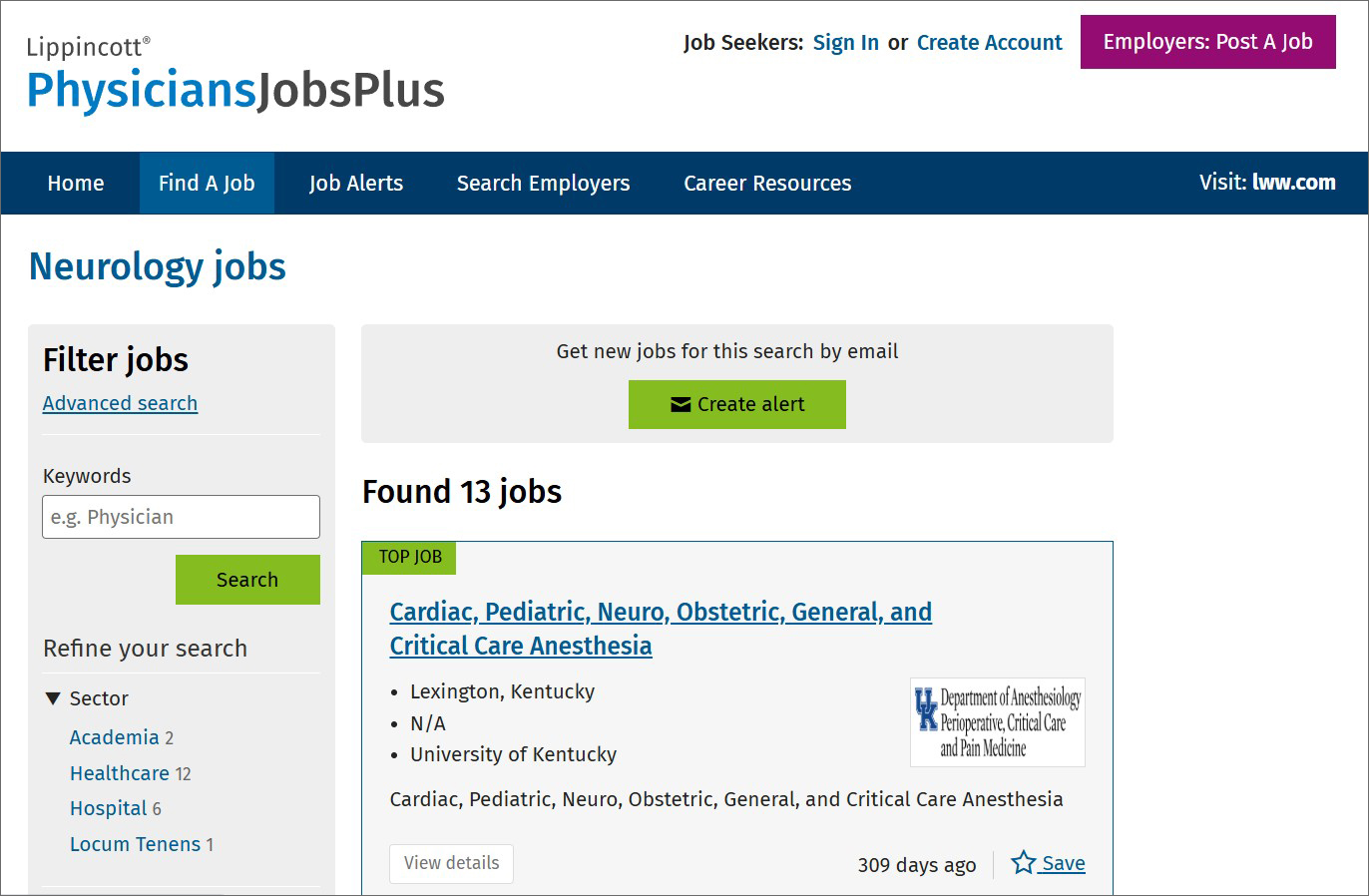 neurology job postings